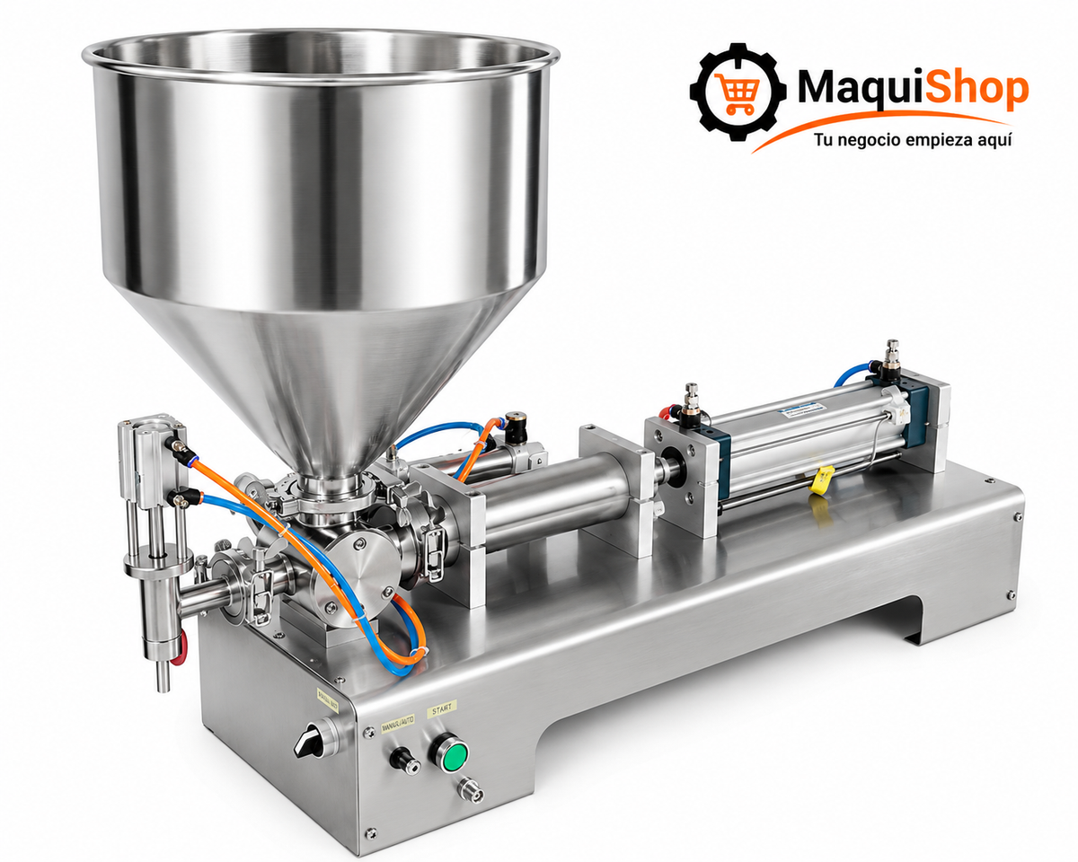 LEV116 LLENADORA SEMIAUTOMATICA  PARA VISCOSOS CON TOLVA DE 100 A 1000ML