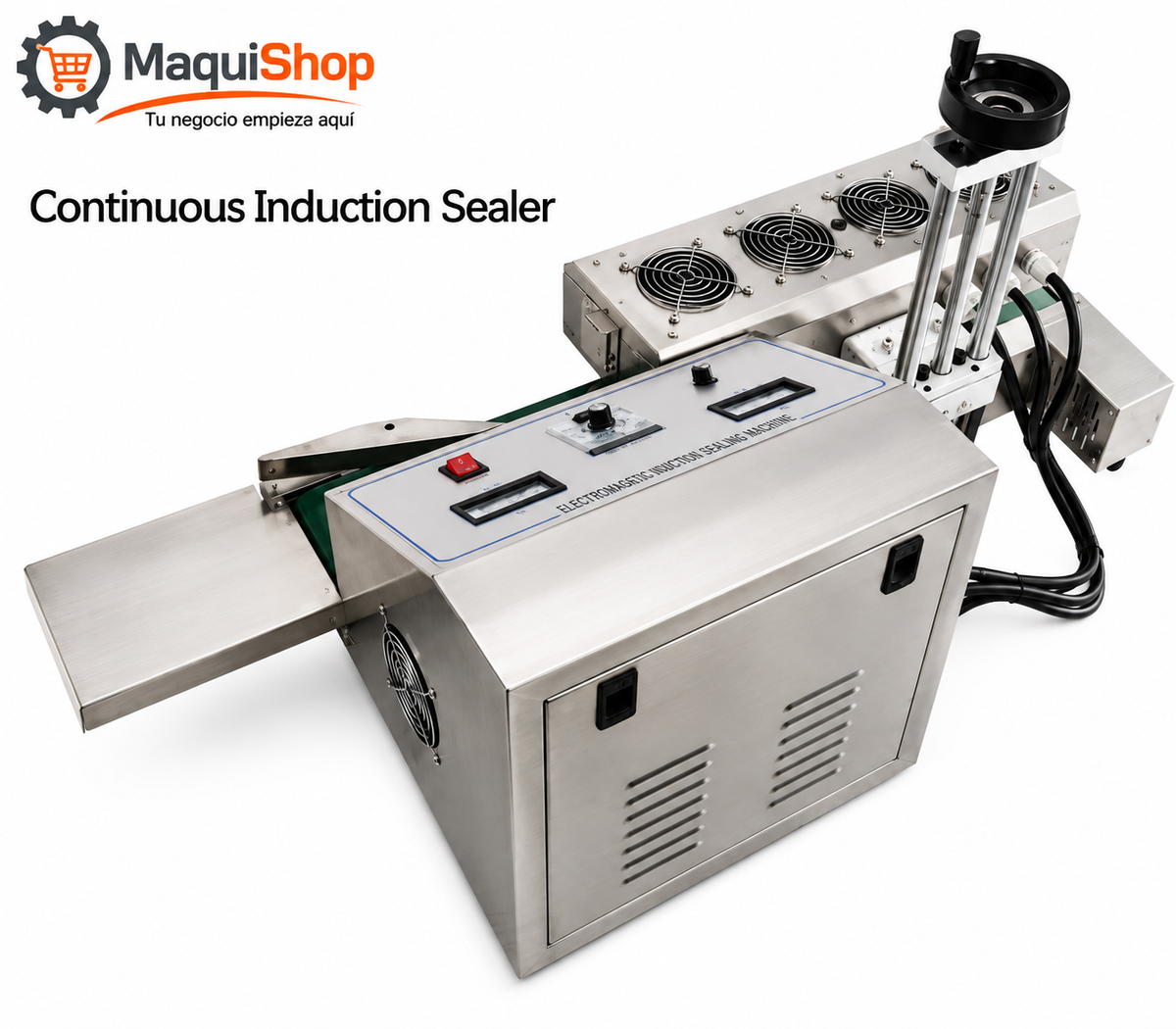 IND100 SELLADOR DE INDUCCIÓN DE ACERO INOXIDABLE CON BANDA CONTINUA.