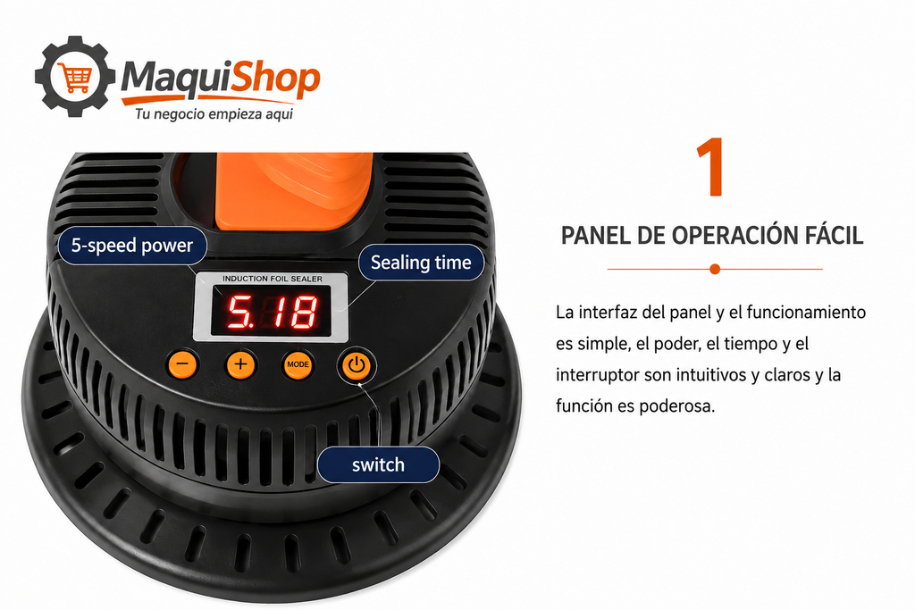 IND103 SELLADORA POR INDUCCIÓN DE 20 A 130MM SÓLO 220V