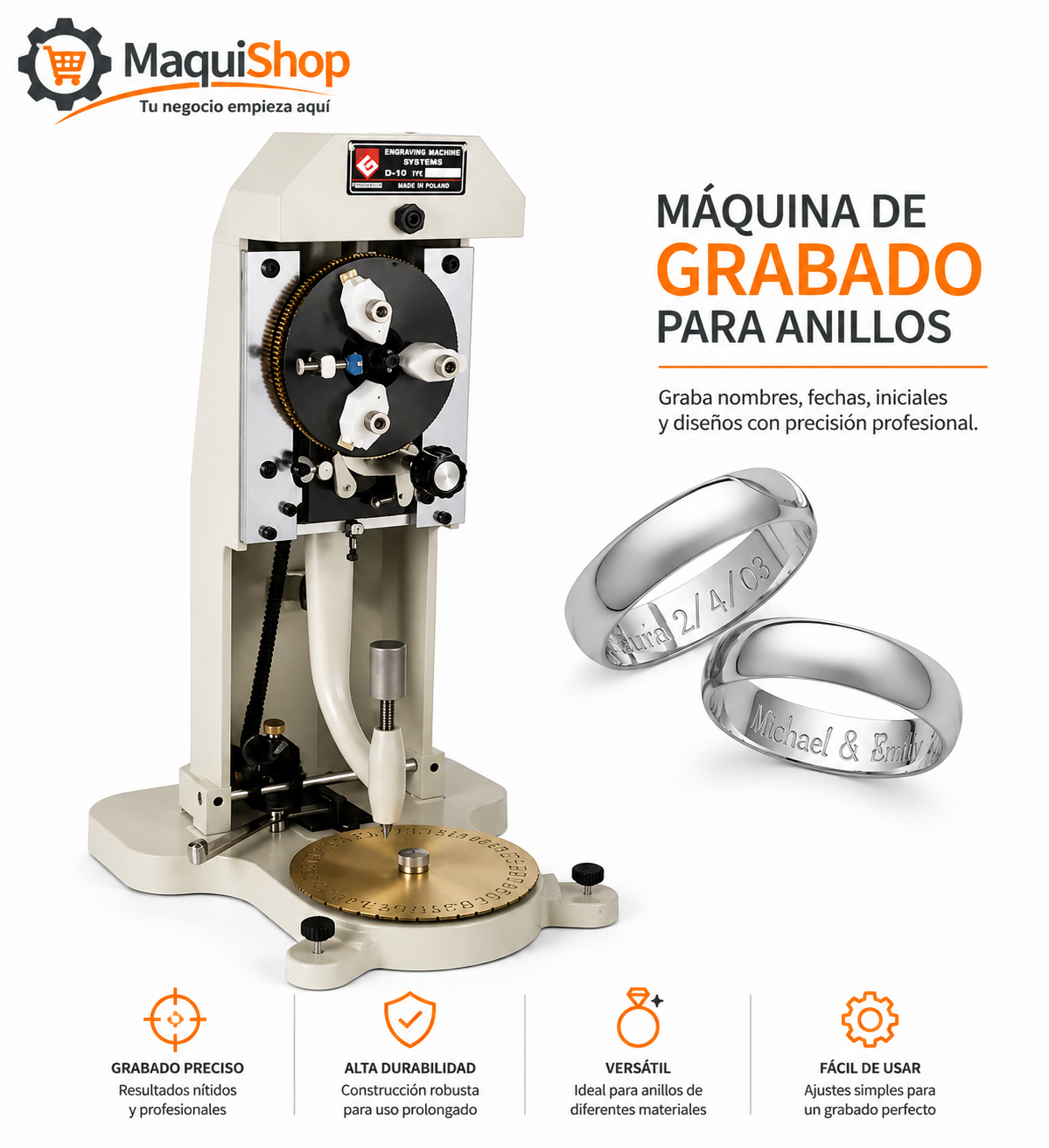 JOY100 PANTOGRAFO, GRABADOR DE ANILLOS PARA INTERIOR.