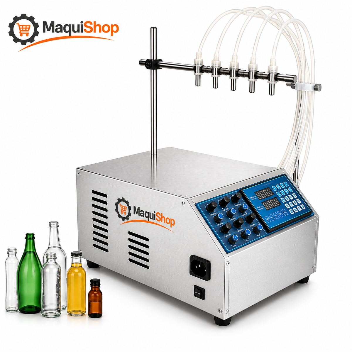 LEL108 LLENADORA DE LÍQUIDOS DIGITAL DE 5 A 4000ML CON 6 BOQUILLAS