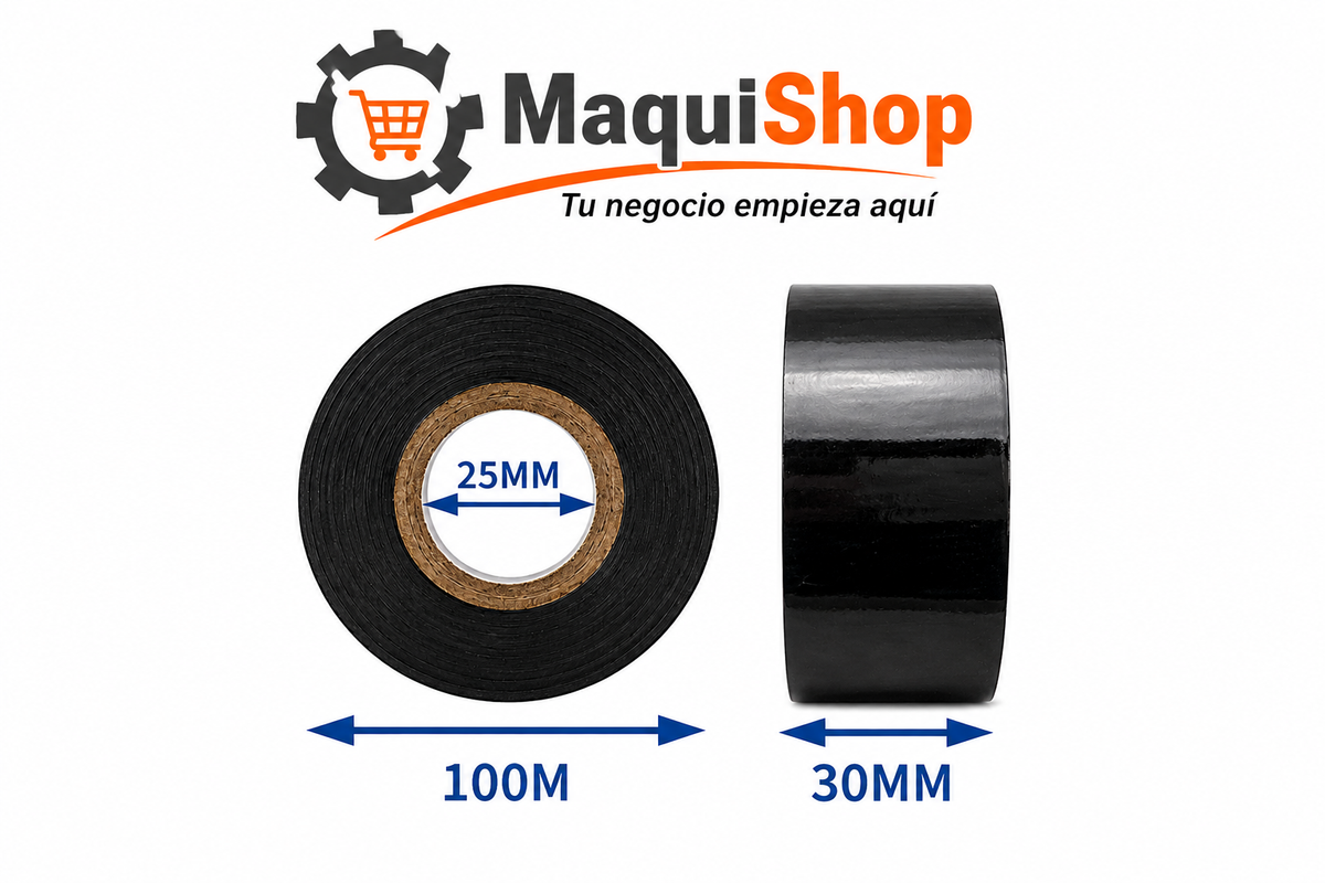 COD107 LOTE DE 5 ROLLOS PARA CODIFICADORA TÉRMICA 30MM*100 MTS
