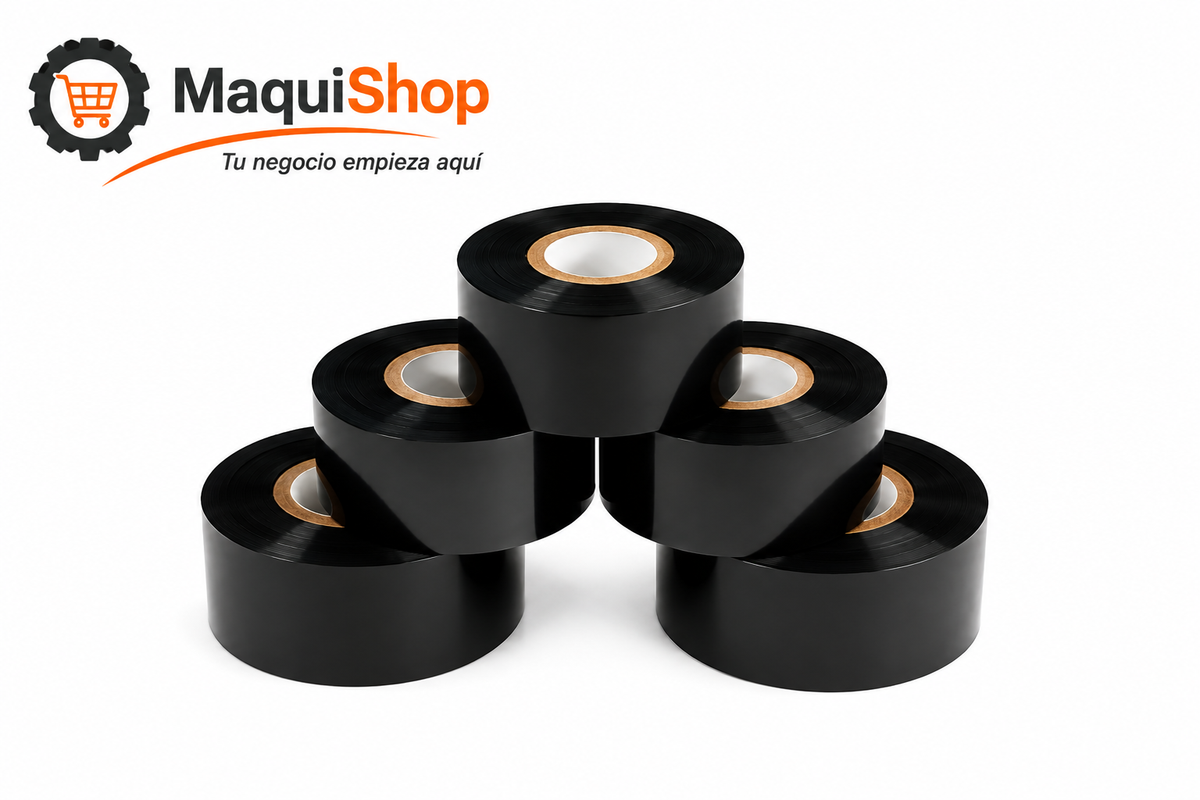 COD107 LOTE DE 5 ROLLOS PARA CODIFICADORA TÉRMICA 30MM*100 MTS