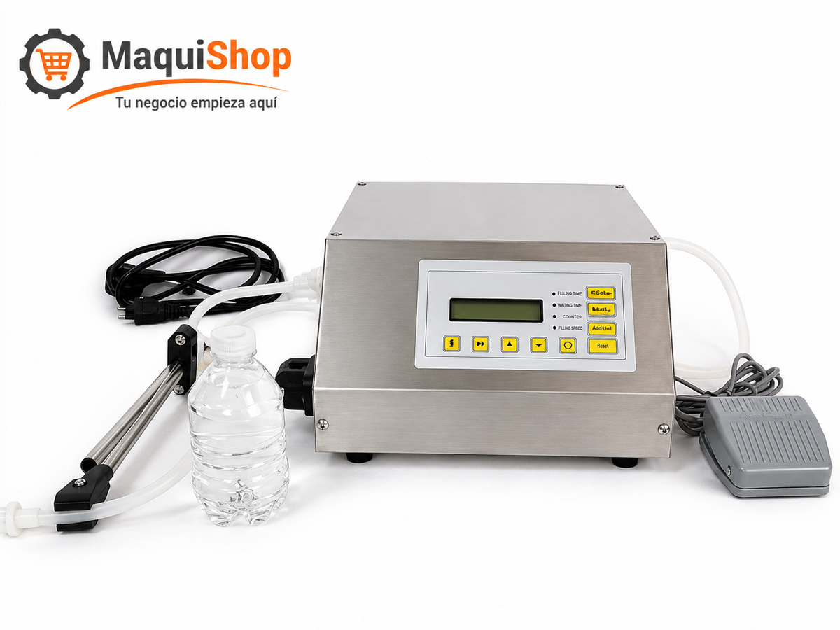 LEL105 LLENADORA DE LÍQUIDOS DIGITAL DE 5 A 3500ML CON 1 BOQUILLA