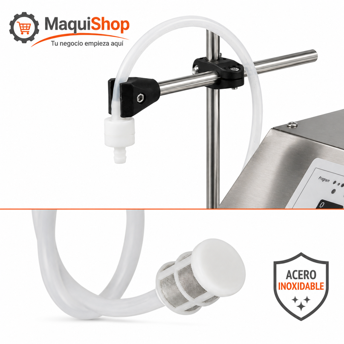 LEL105 LLENADORA DE LÍQUIDOS DIGITAL DE 5 A 3500ML CON 1 BOQUILLA